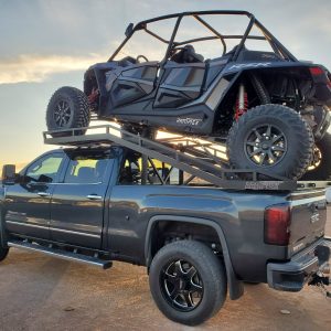 BEST SELLER: Truck Rack for 6.5 Ft. Bed, 3/4 Ton and 1 Ton Truck, 2/4 Seat, Side by Side, Wheelbase Width of 62"-75″ & Length up to 127″ for Can-AM, Polaris RZR XP Pro, Polaris, Kawasaki, Yamaha; Powersports & Motorsports