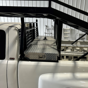 6 'Truck Rack in an 8' Truck bed with a Tool Box